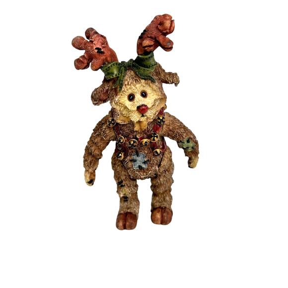 Boyds Bears Resin Ivy Mooselbeary Figurine Christmas Shoebox Bear - Picture 2 of 8
